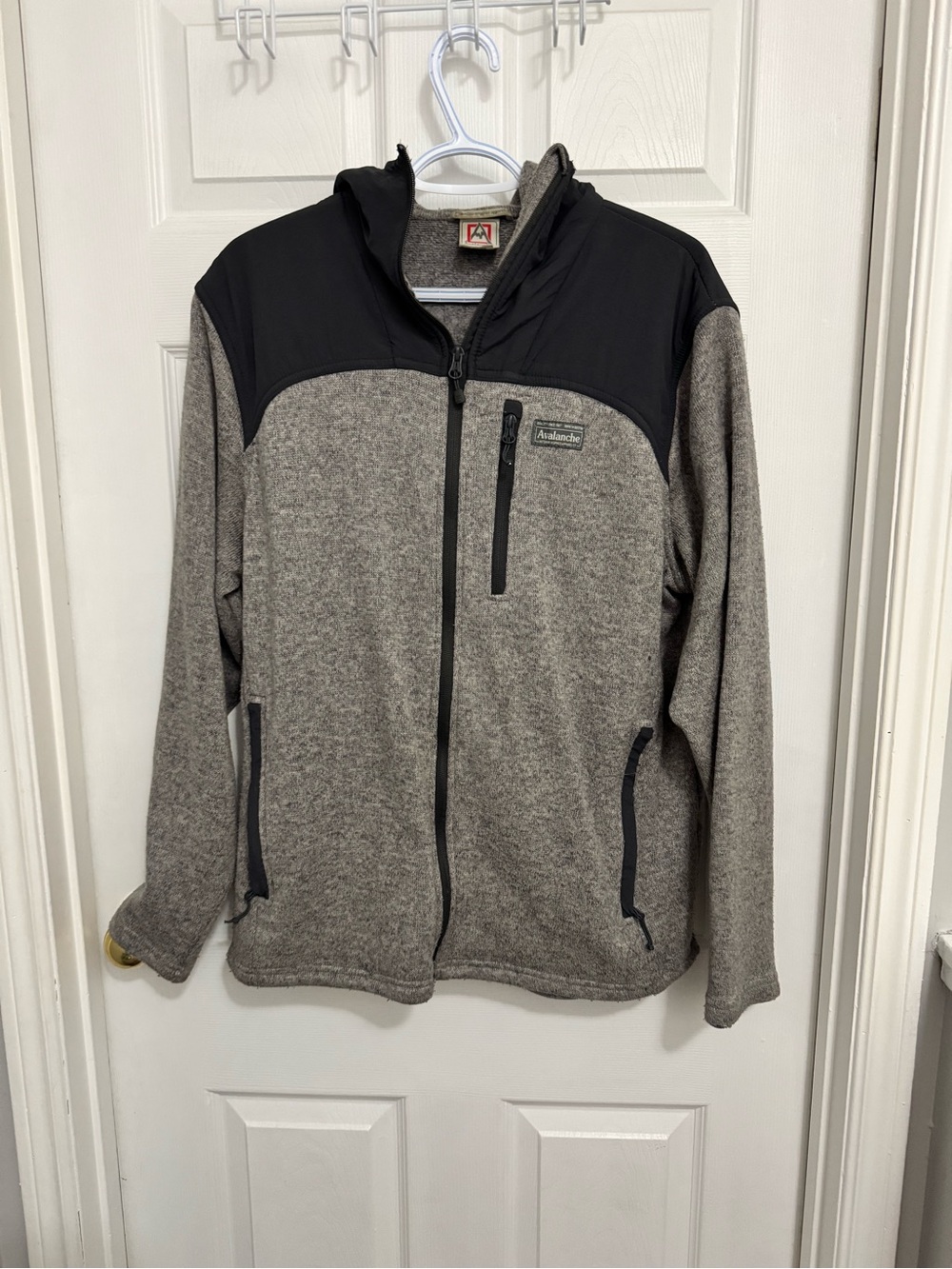 Avalanche Gray and Black Fleece-Lined Jacket